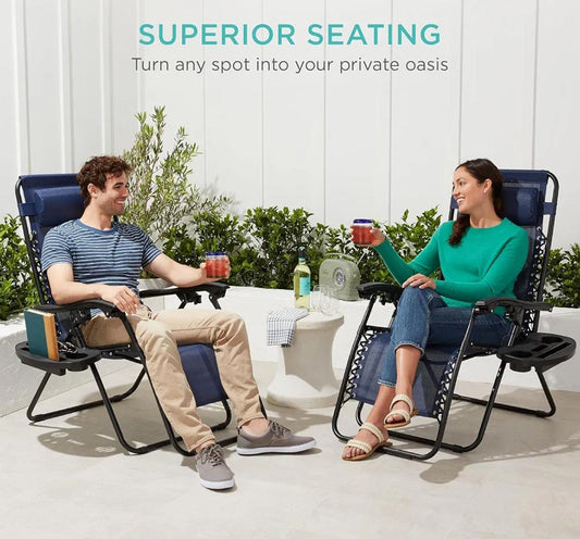 Zero Gravity Chair with Side Table for Relaxing Reclining,Foldable, Alloy Steel