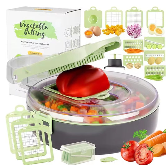 Multi-functional 9pcs Vegetable Chopper/Cutter