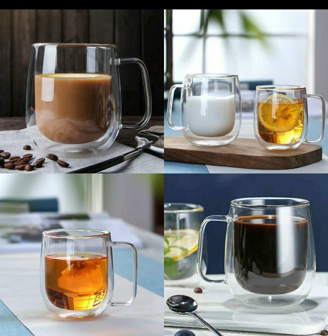 Borosilicate double walled mug