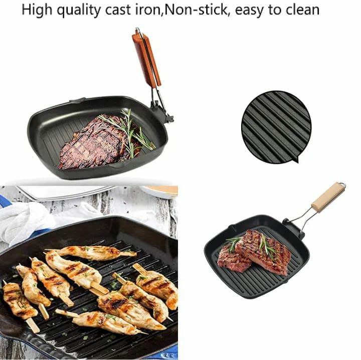 Non stick square steak frying pan