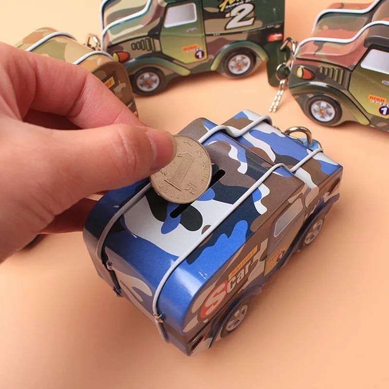 Military car piggy bank