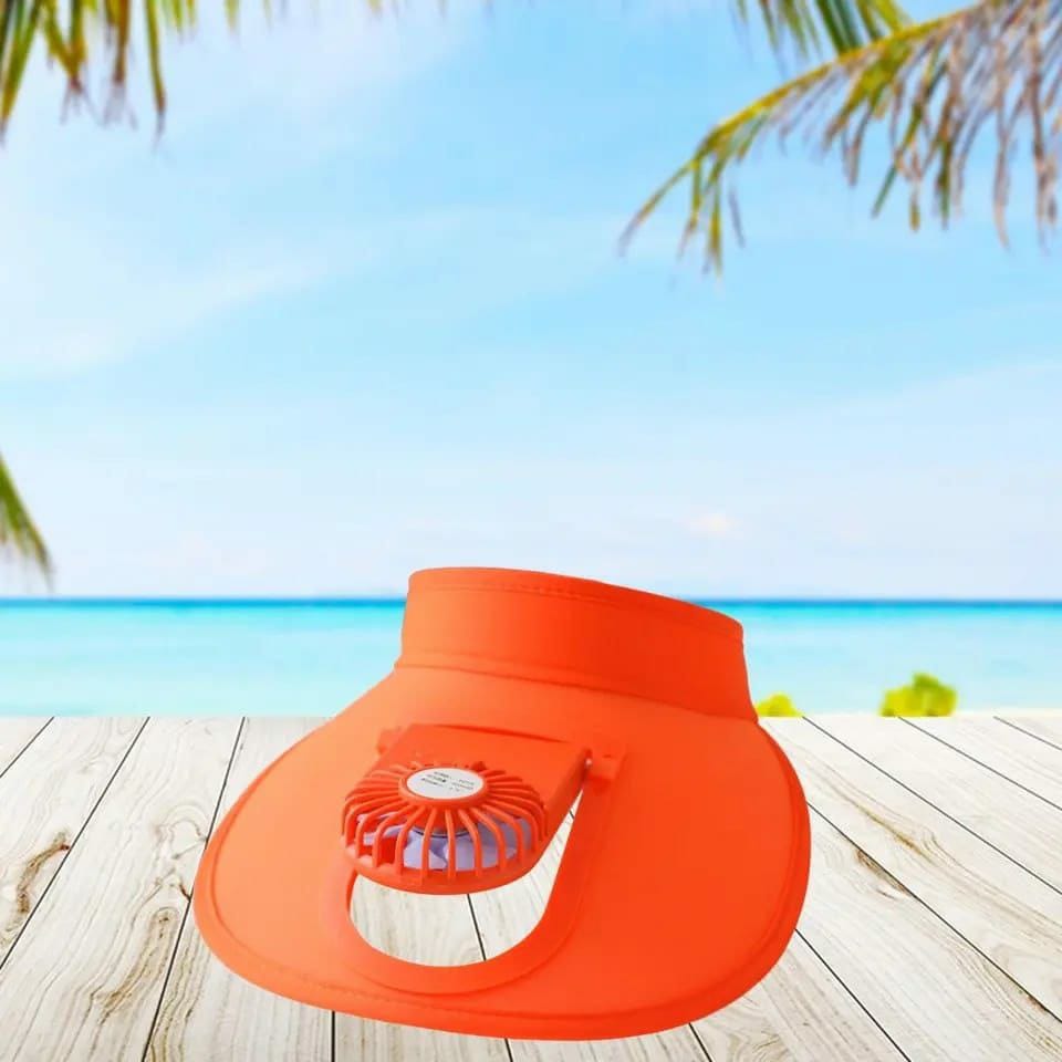 Sunvisor hats with USB fan