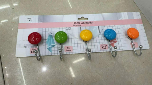 Wall hanging hooks multicolour