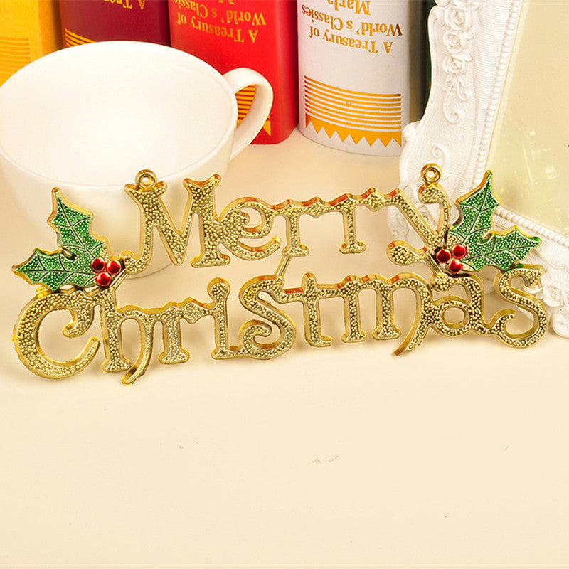 Merry Christmas Letter Hanging Sign Xmas Tree Hanging Pendant