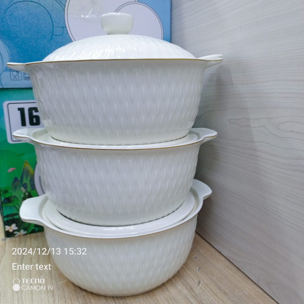 3pcs ceramic serving bowls