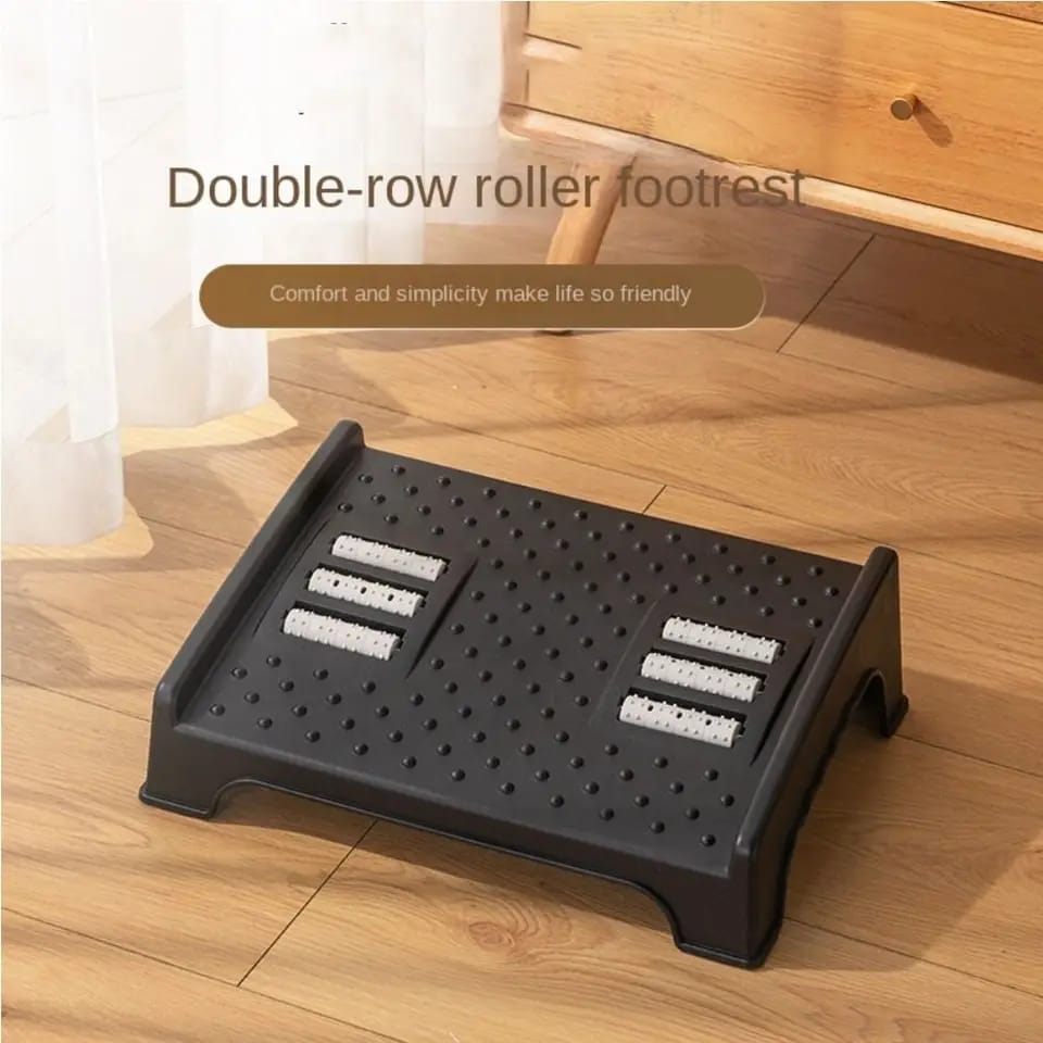 Mini Ergonomic Adjustable Footrest with massage rollers