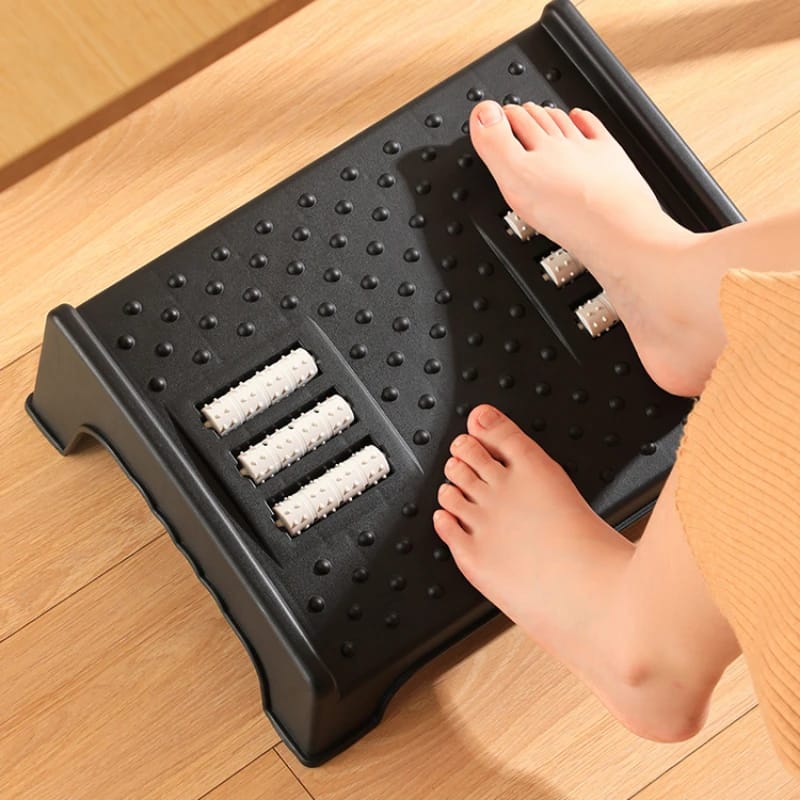 Mini Ergonomic Adjustable Footrest with massage rollers