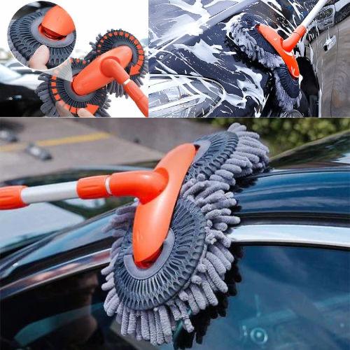 Double-headed Car Cleaning Brush Mop, Long Handle car Washing Tools Kit / Retractable mop/ Windows cleaner