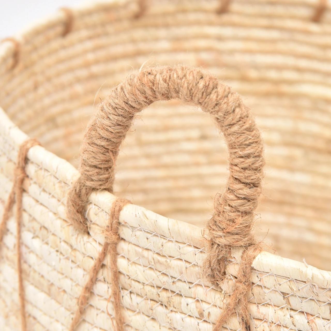 ⏺️High Quality Set of 3 Stackable handmade baskets 🧺