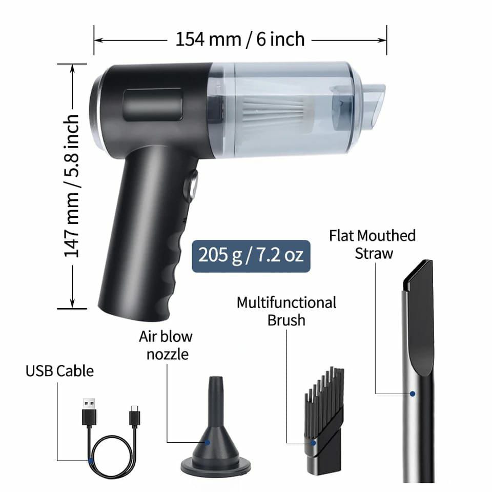 3in1 Cordless handheld mini vacuum cleaner