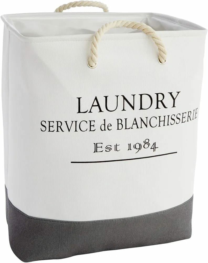 Canvas foldable Laundry Basket with handles