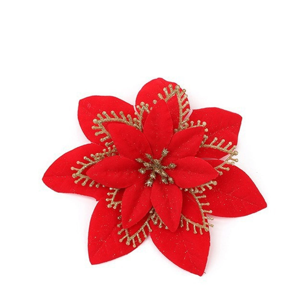 Glitter Christmas flower 2pcs