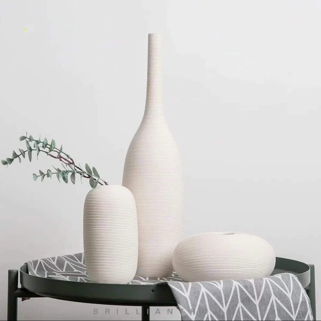 Ceramic 3 in 1 modern  home decor  vase