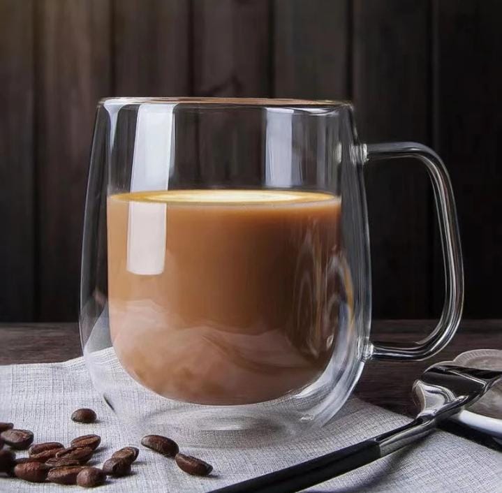 Borosilicate double walled mug