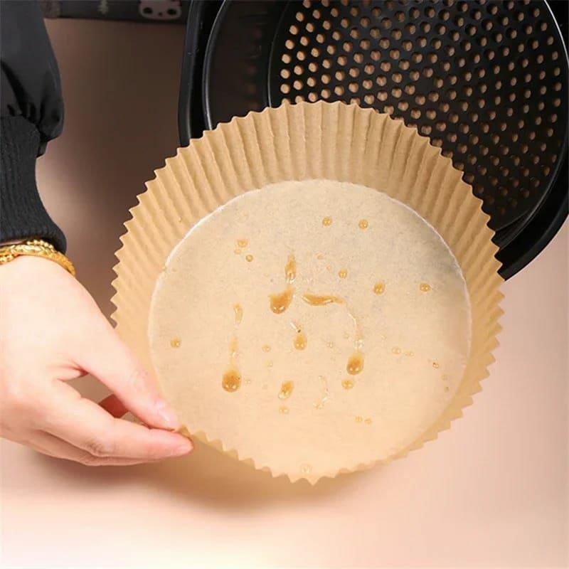 Brown airfryer mat circle small