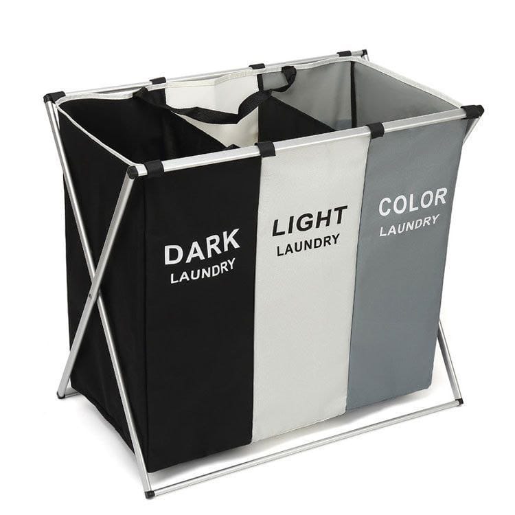 3 Compartments Laundry Basket