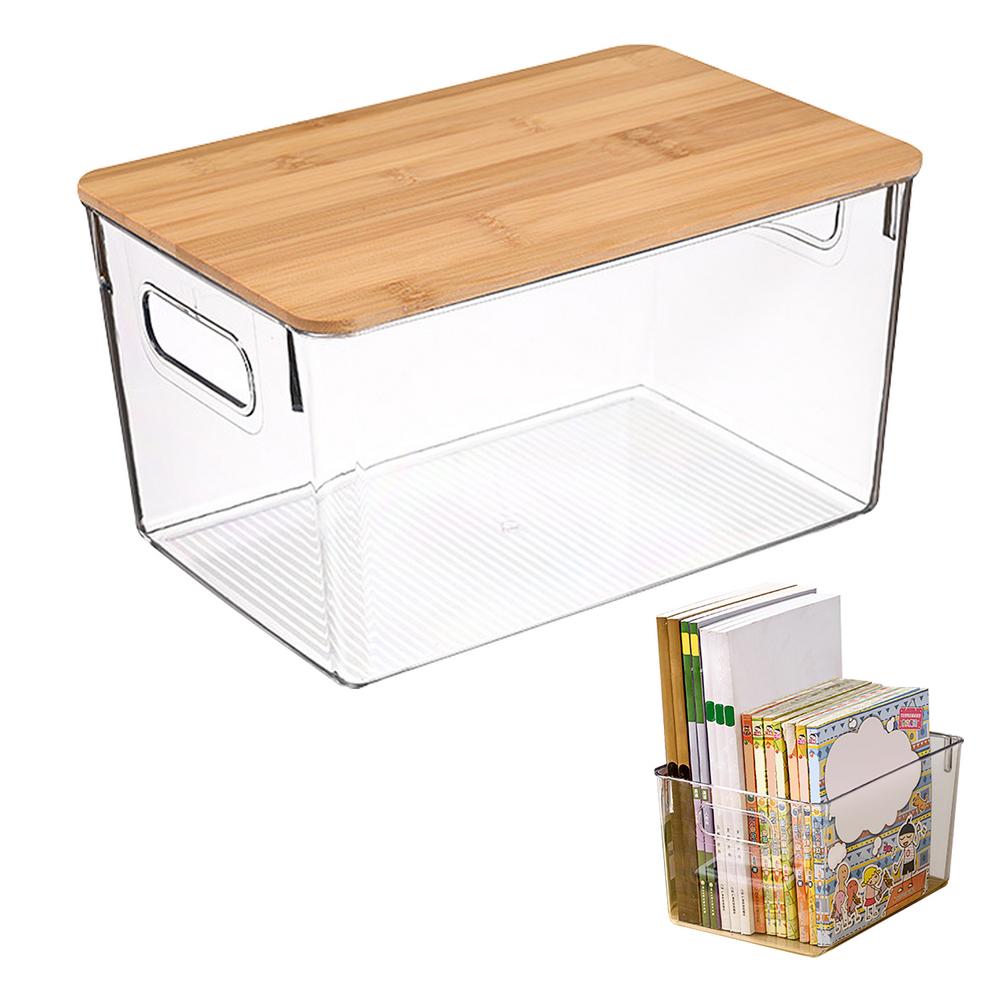 New design pantry/fridge organizer box/Multifunctional/Stackable/bamboo lid