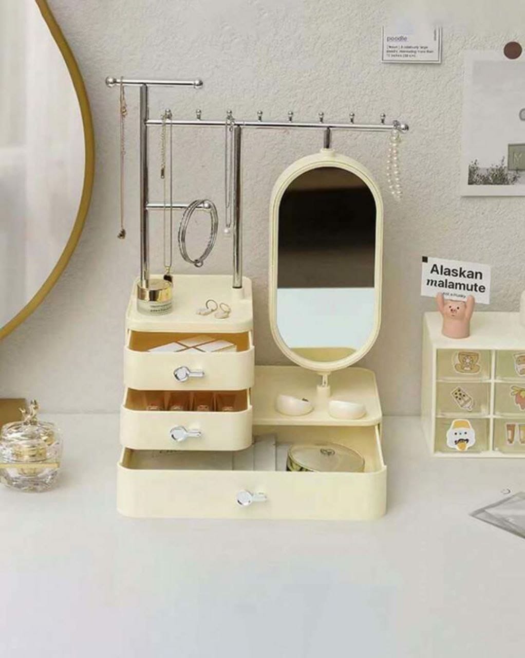 Jewelry Display Storage Box with mirror