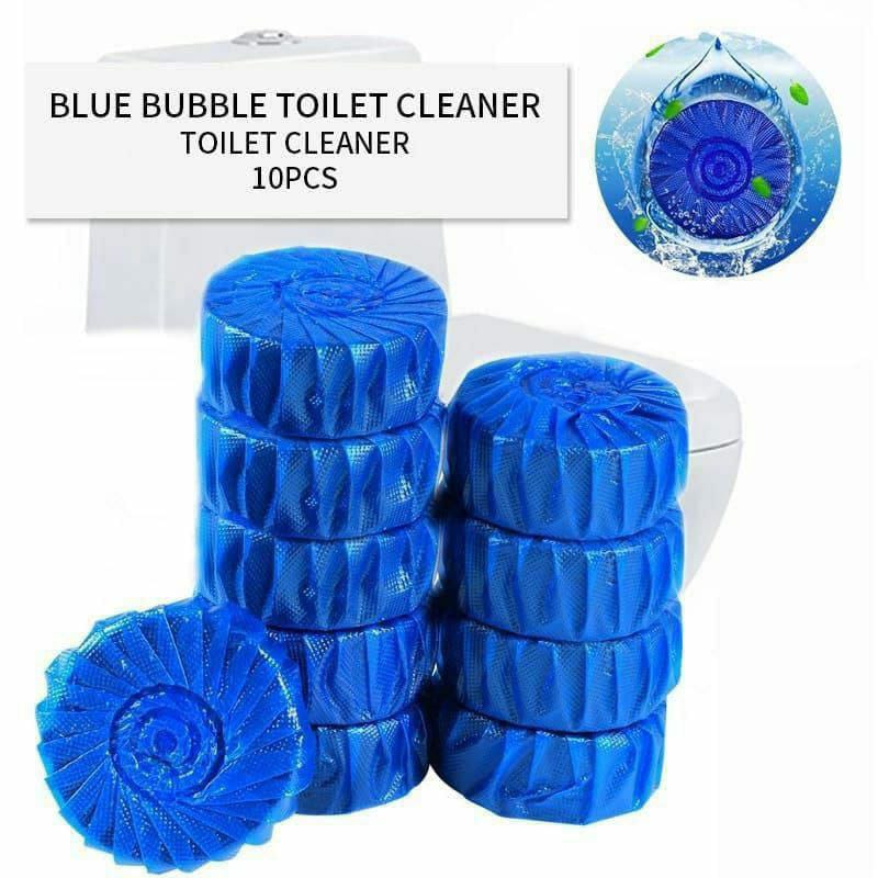 Blue bubble toilet cleaner