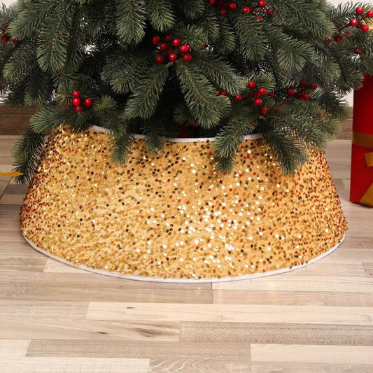 Christmas Tree Decorations Creative Printed Sequins Stereoscopic Tree Bottom Decoration Tree Skirt