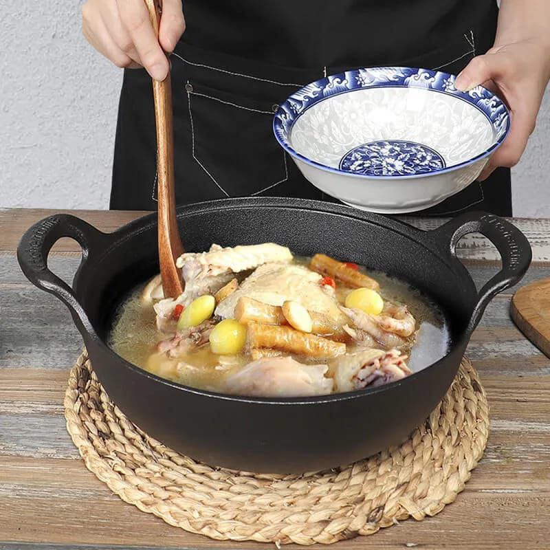 Cast Iron deep frying pan 25cm