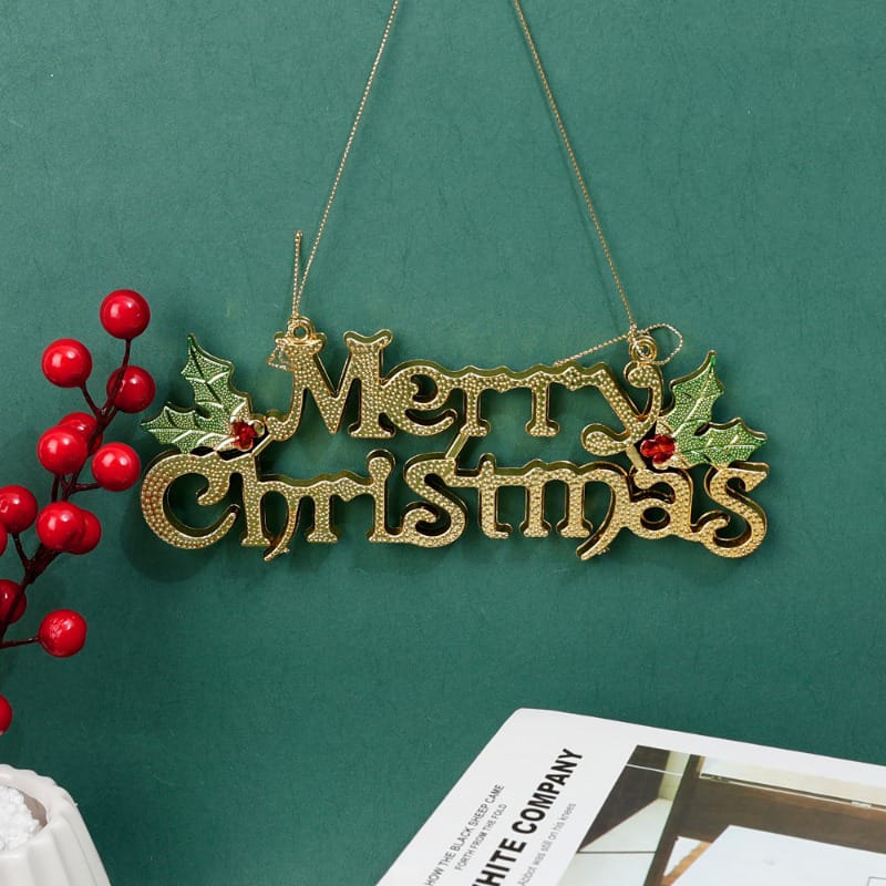 Merry Christmas Letter Hanging Sign Xmas Tree Hanging Pendant