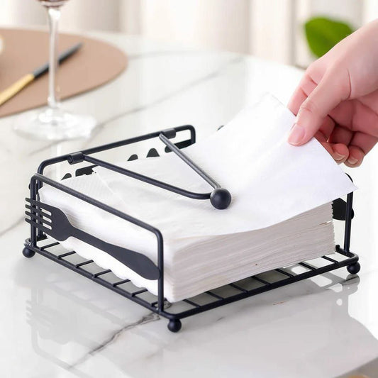 Cuisine black serviette holder