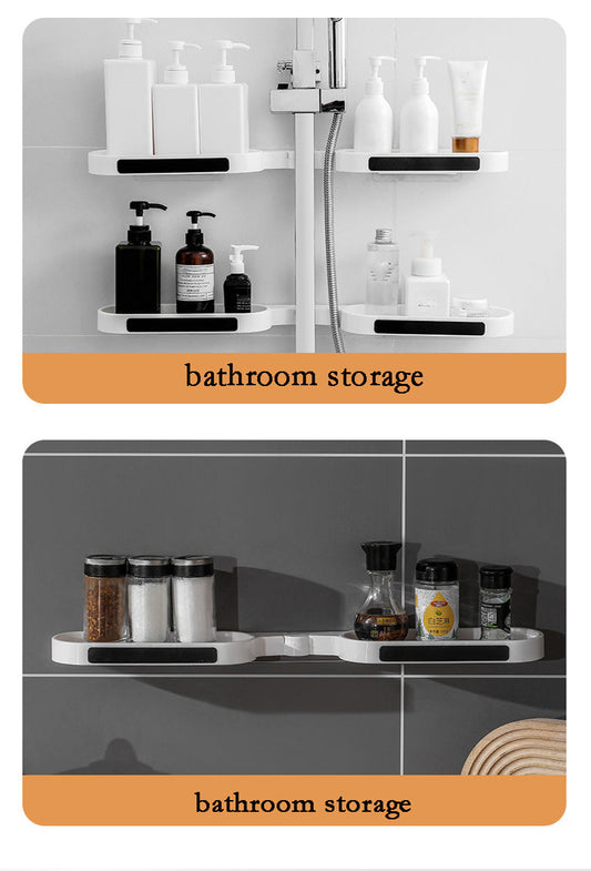 Bathroom wall mounted revolving rack