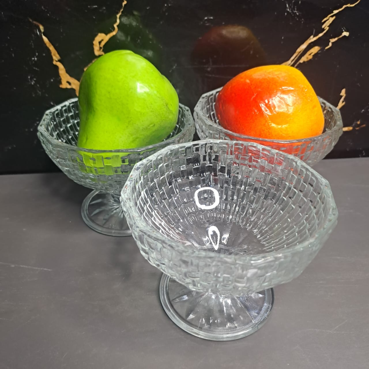 3pc set of ice-cream glasses