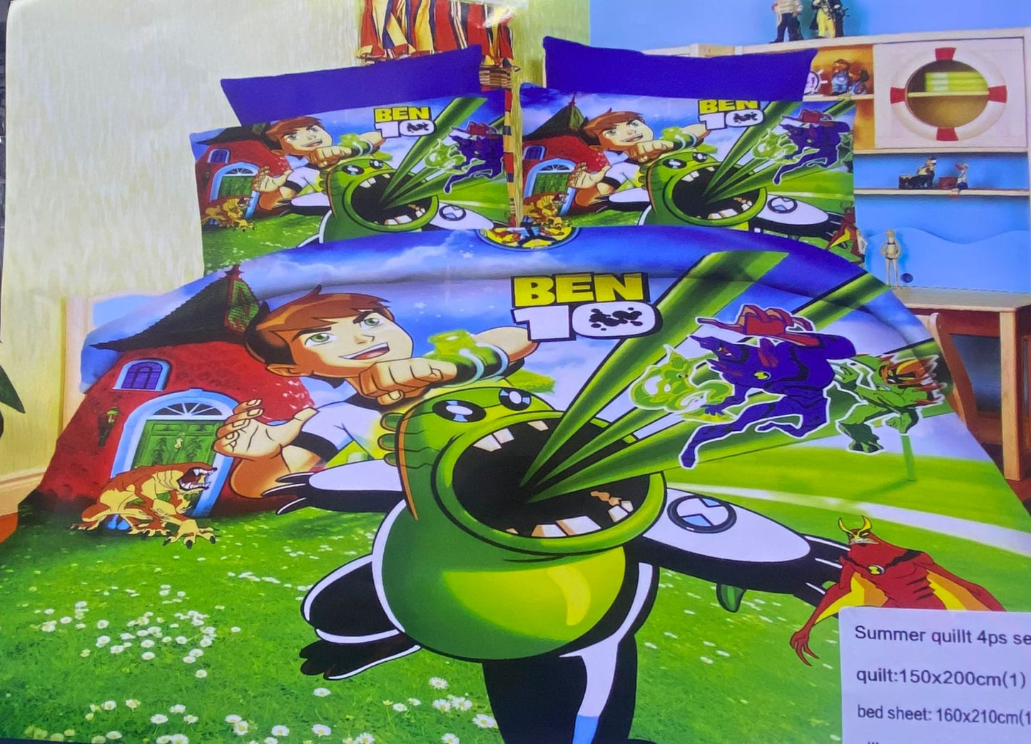 Four Pieces cartoon themed Bedcover Set