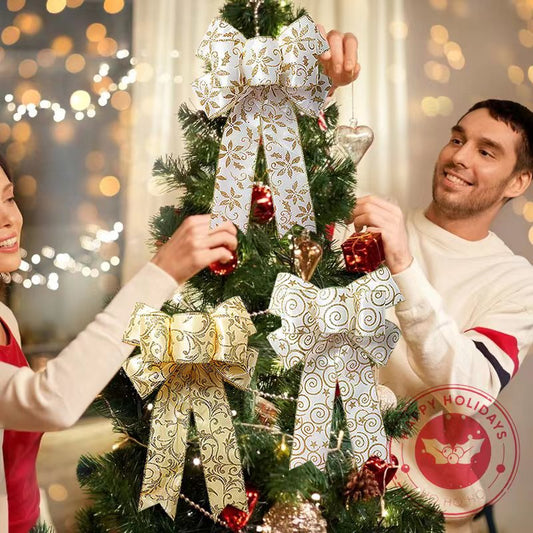 xmas ribbons bowknot decor