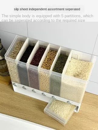 Wall Mounted Cereal Dispenser 6 compartment