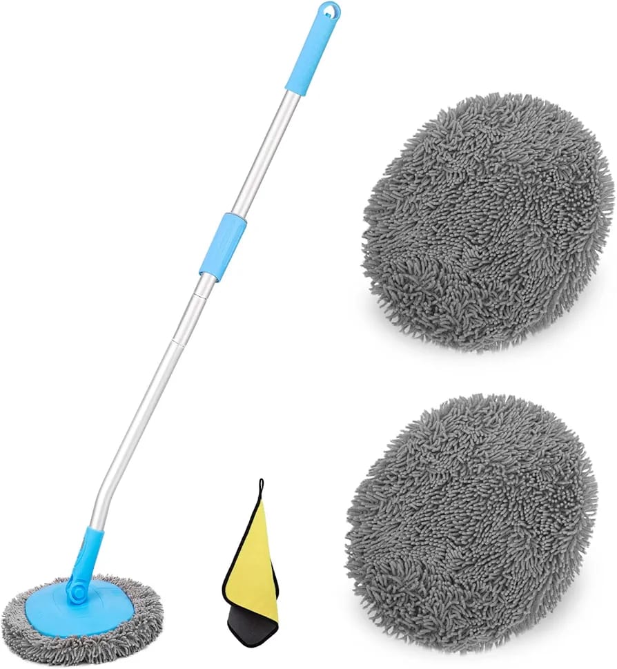 Long handle wall cleaning mop oval