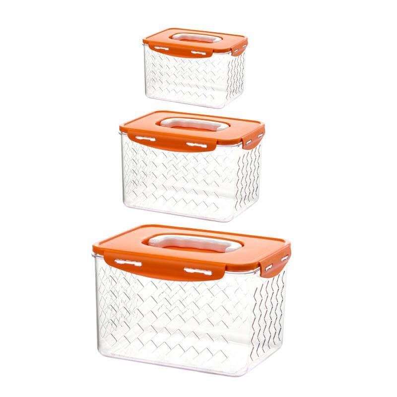 3pcs heavy acrylic fridge storage containers