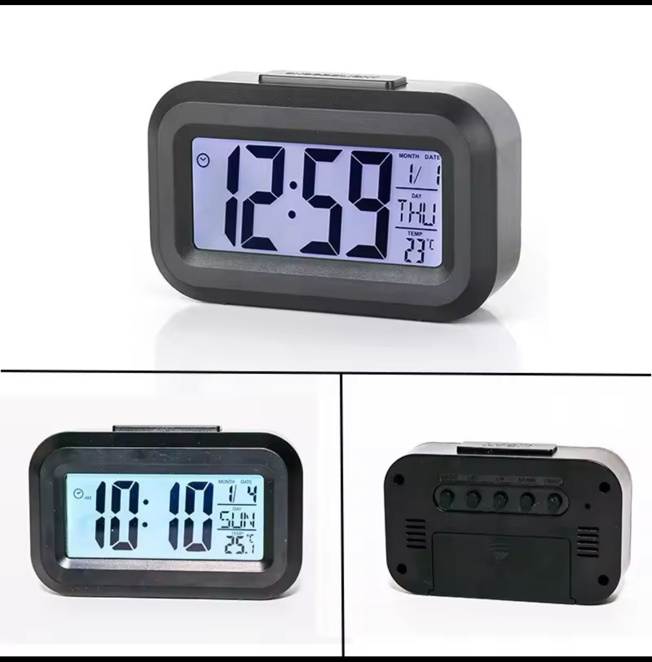 LED Digital Alarm Clock, with temperature, date & time display