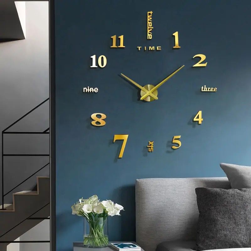 BIG ACRYLIC 3D WALL CLOCK DIY NUMBERS