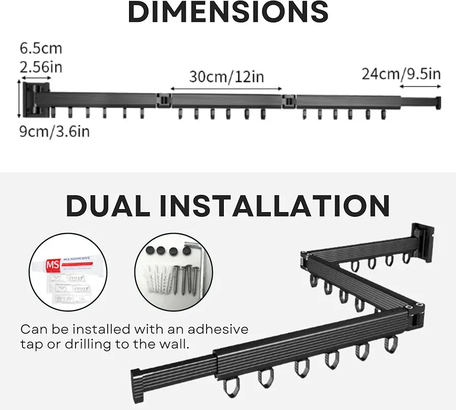 Foldable wall mounted Drying Rack Clothes