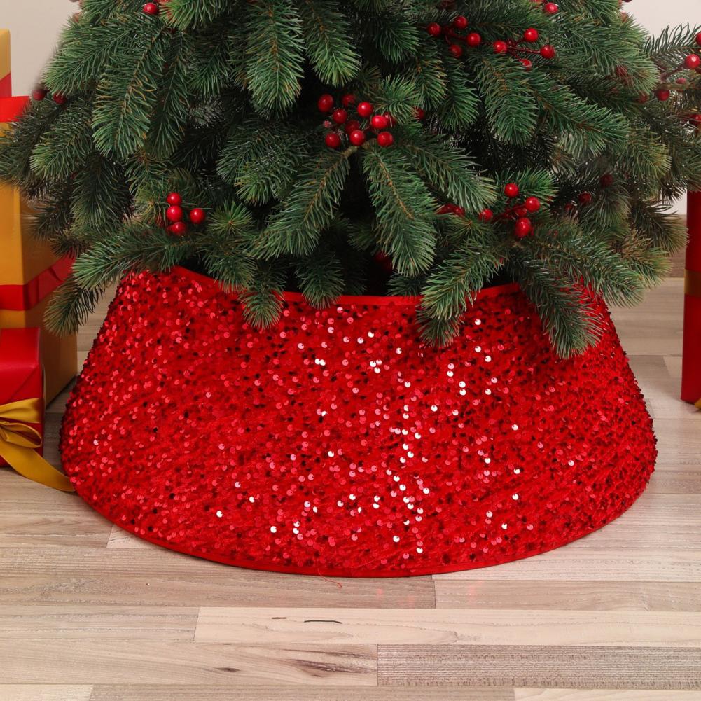 Christmas Tree Decorations Creative Printed Sequins Stereoscopic Tree Bottom Decoration Tree Skirt