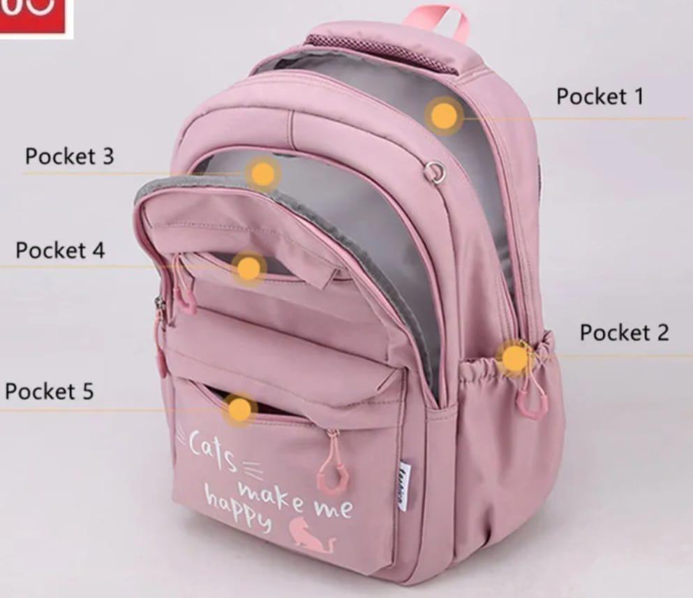 Cute Girls Backpack. Large capacity school bag.