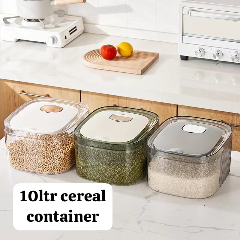 10Ltr artistic plastic rice container,stackable cereal container