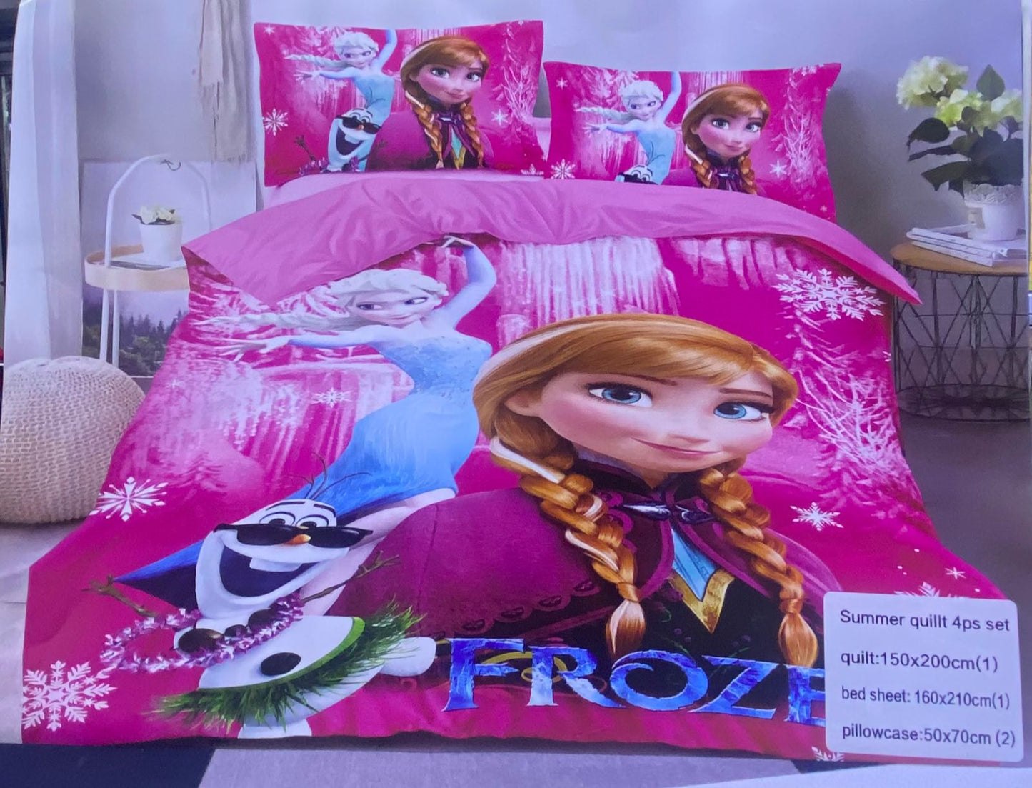 Four Pieces cartoon themed Bedcover Set