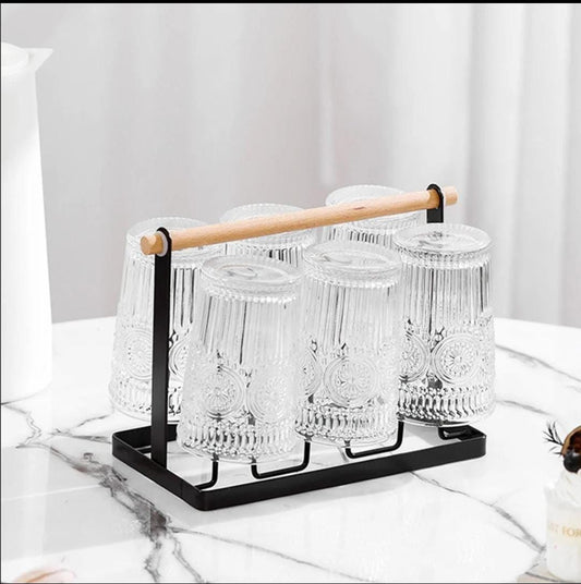 Luxury Iron cup/glass holder rack