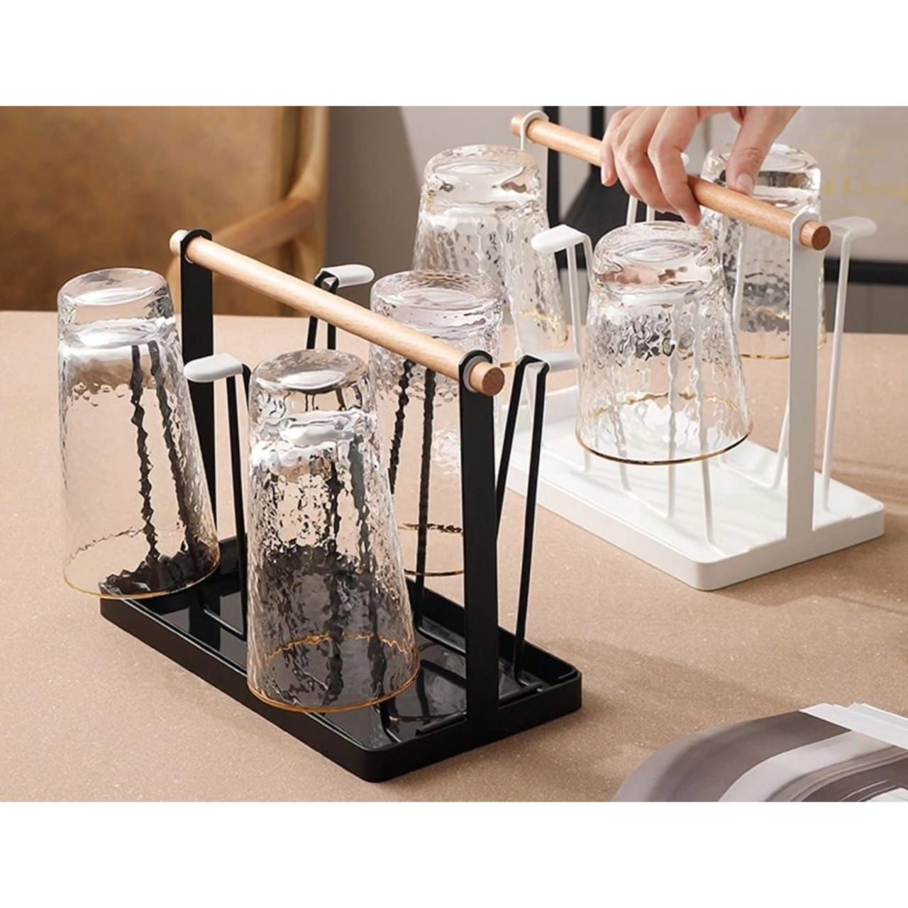 Luxury Iron cup/glass holder rack