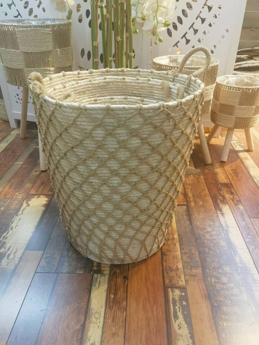 High Quality Set of 3 Stackable handmade baskets 🧺