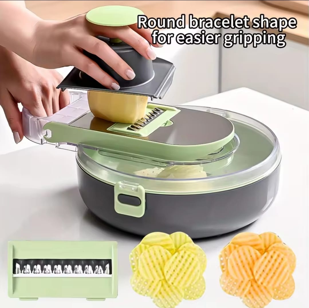 Multi-functional 9pcs Vegetable Chopper/Cutter